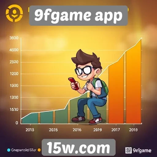 Estatísticas de engajamento no 9fgame app em crescimento